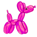 Pink Balloon Dog Sticker