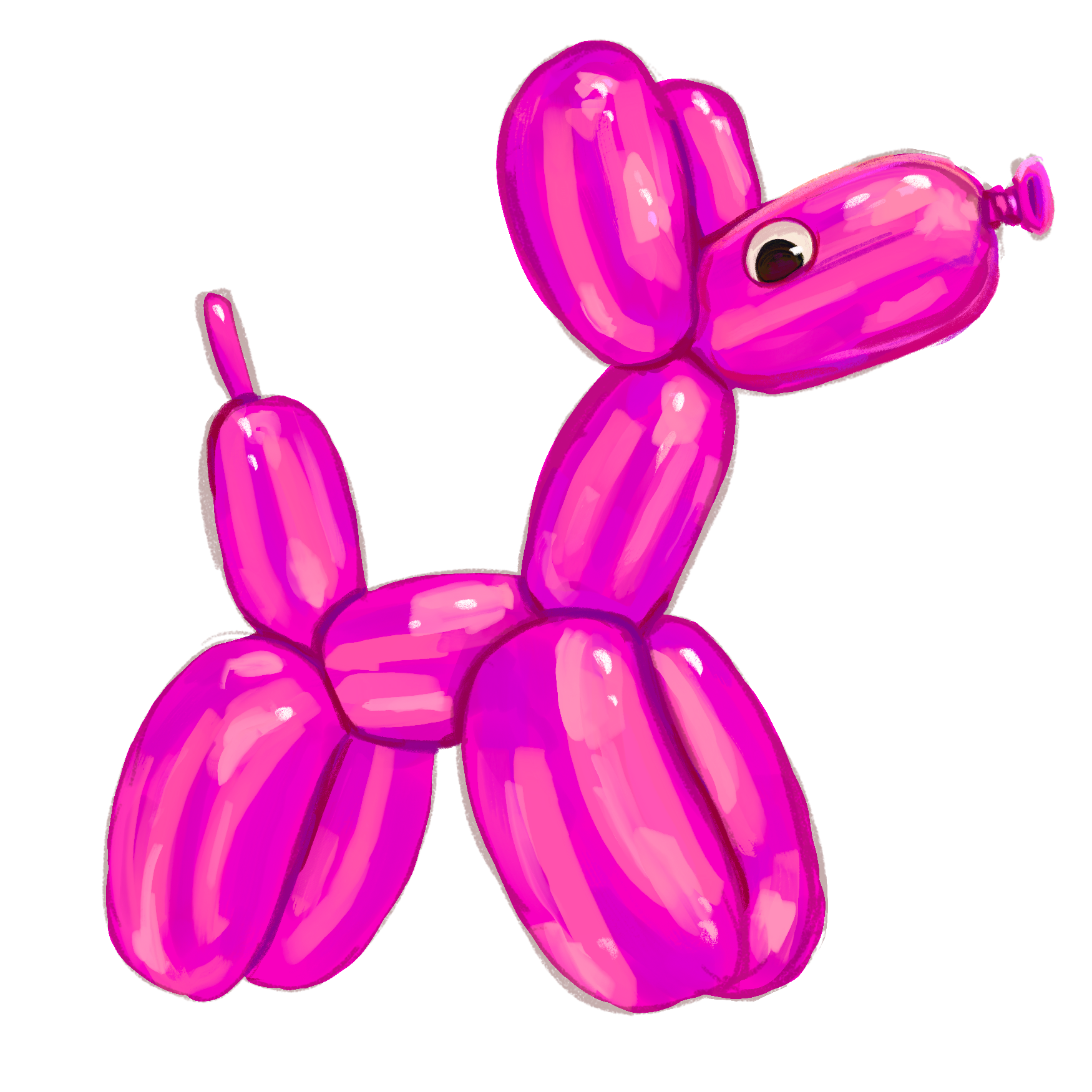 Pink Balloon Dog Sticker