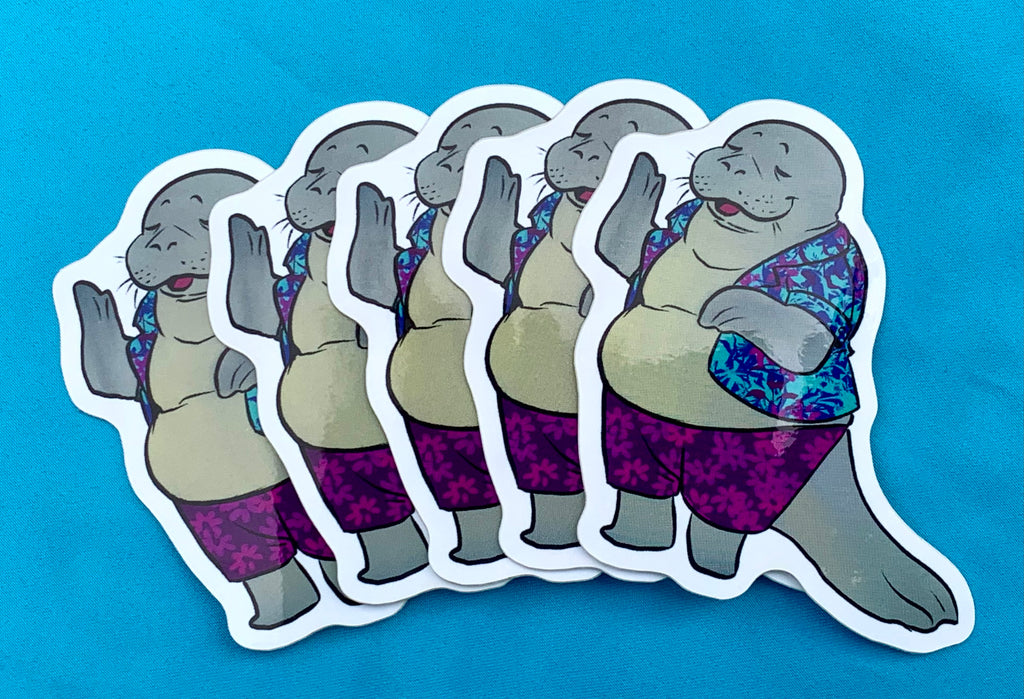 Manatee Dude Sticker