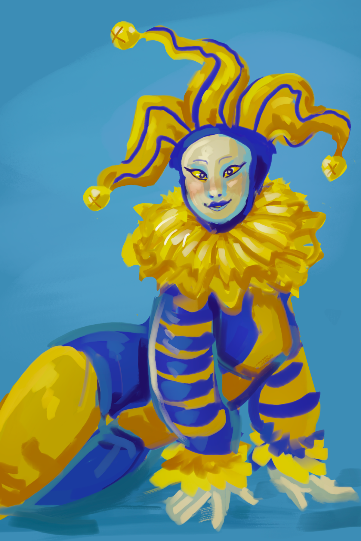 Jester Girl Mini Print