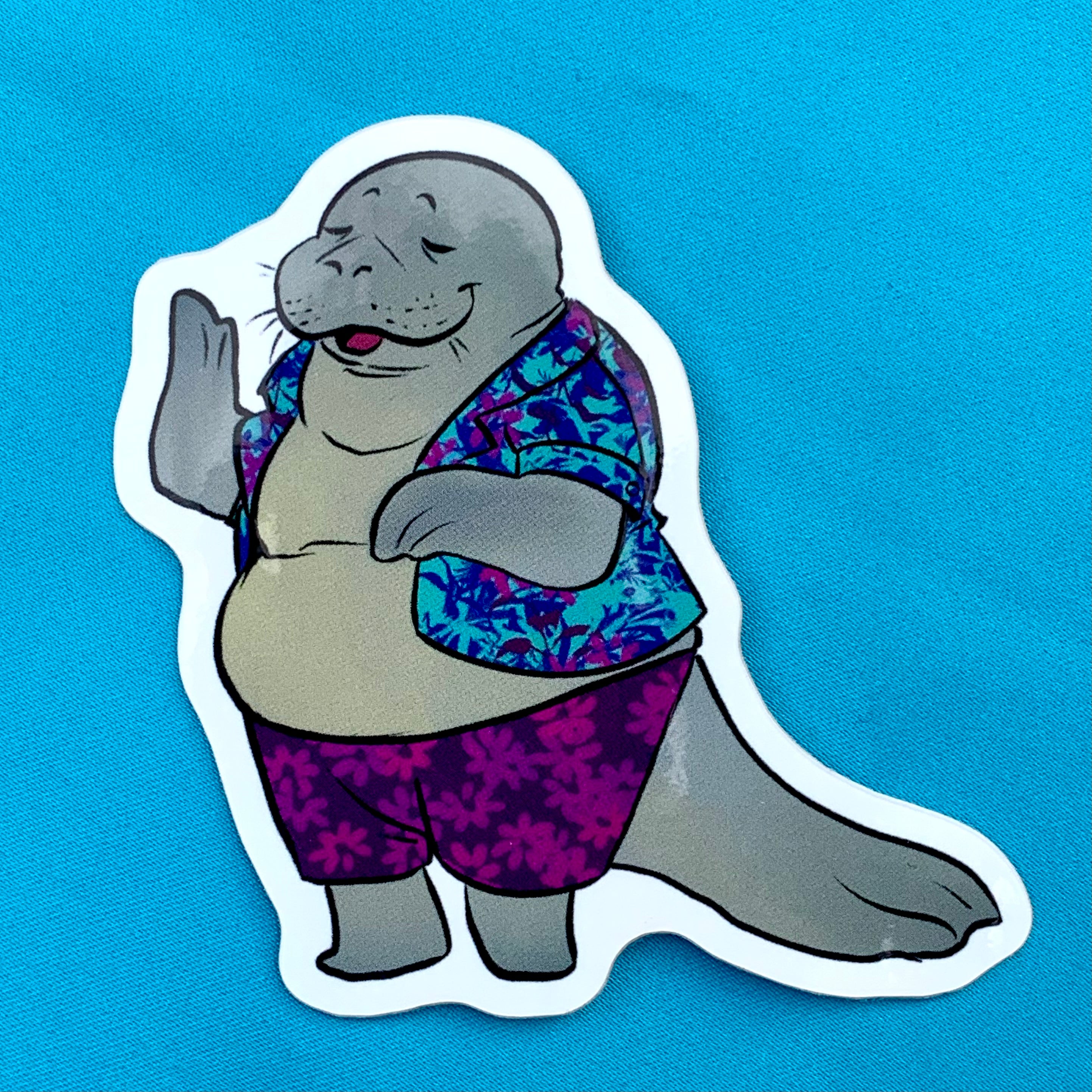 Manatee Dude Sticker