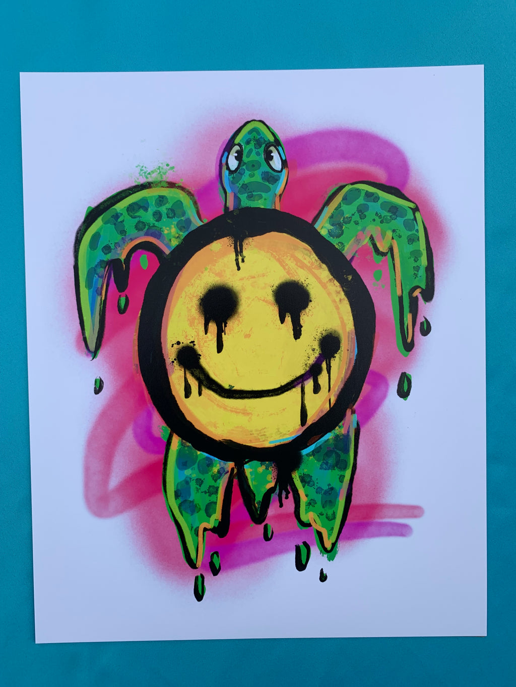 Smiley Turtle Print