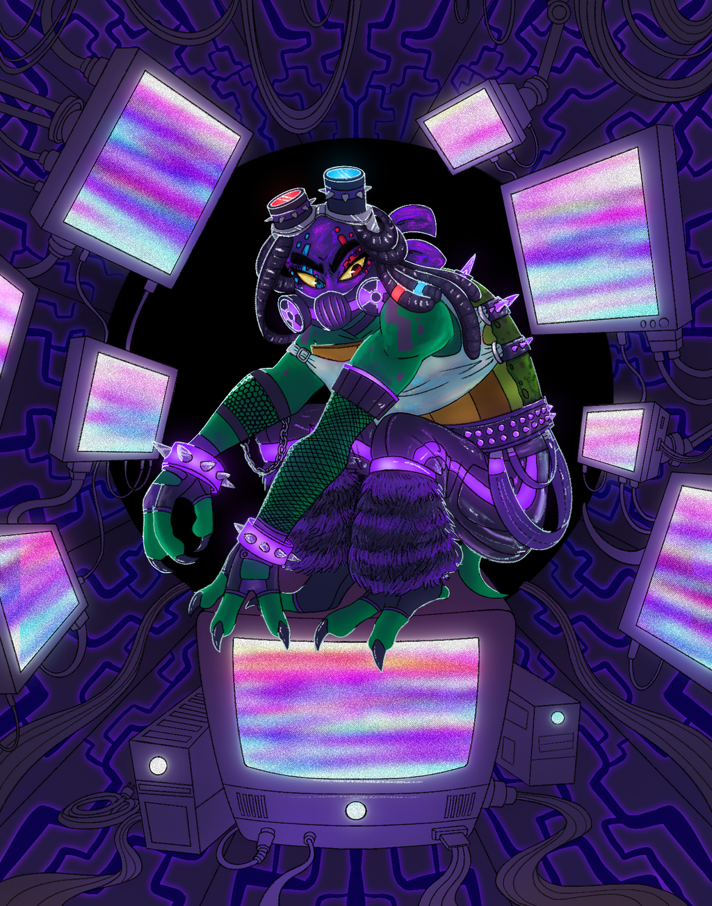 Cybergoth Rise Donnie Print