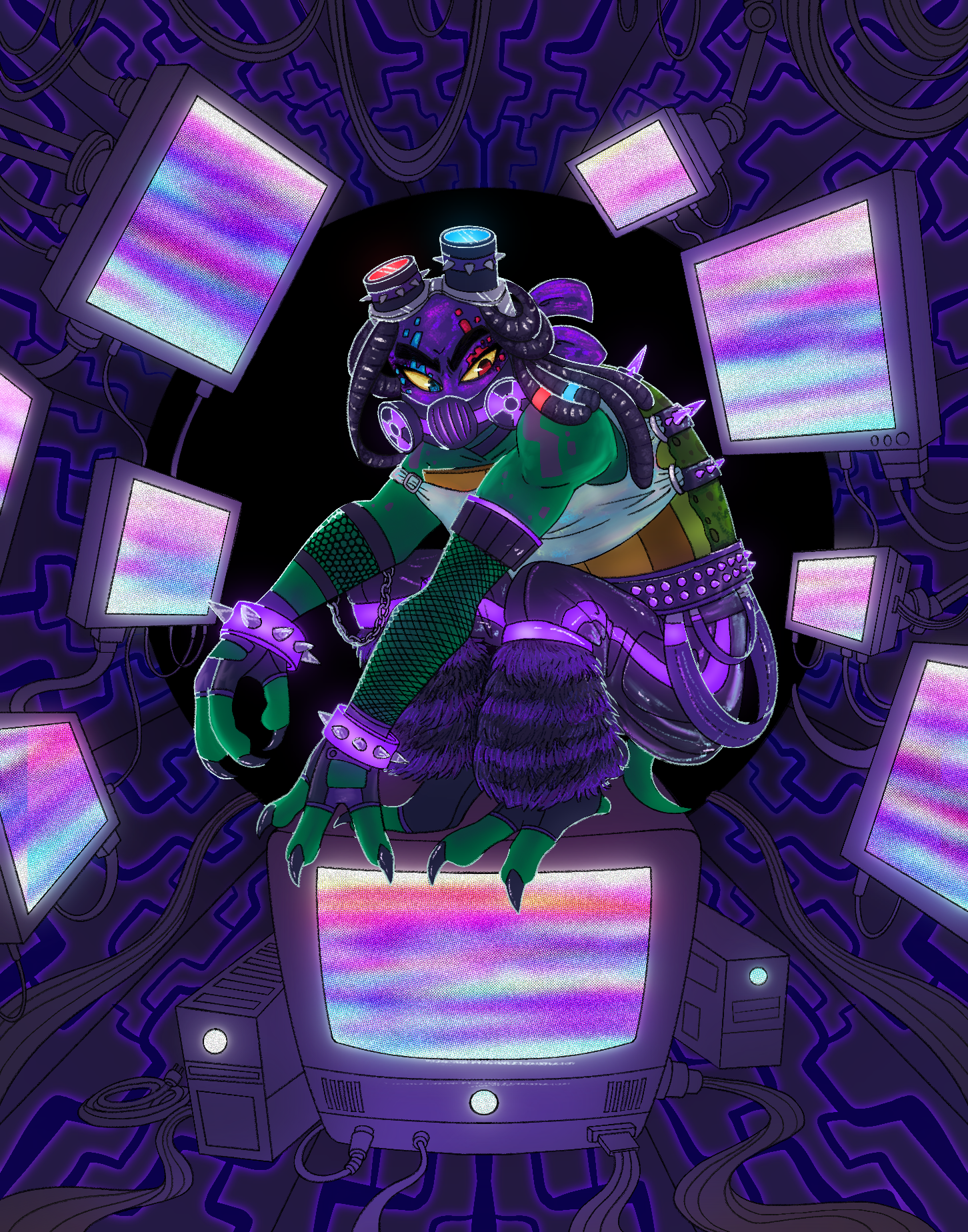 Cybergoth Rise Donnie Print