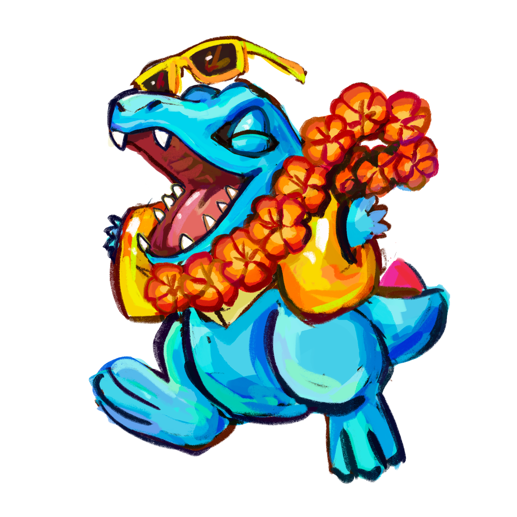 Pool Party Totodile Sticker