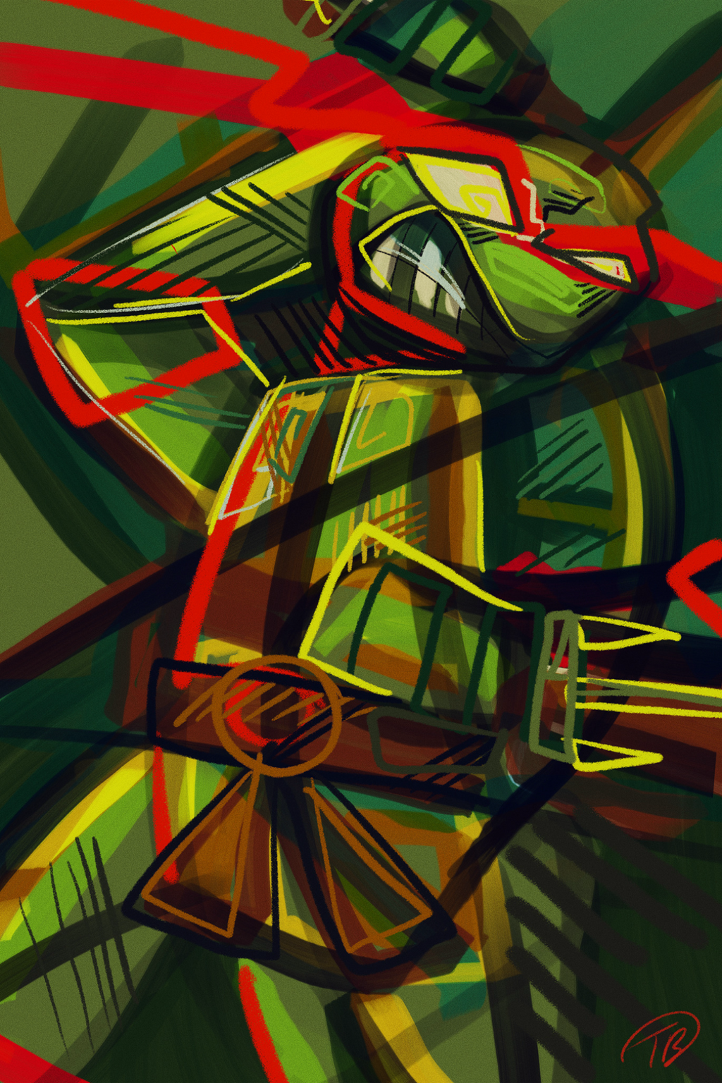 Abstract Raph Mini Print