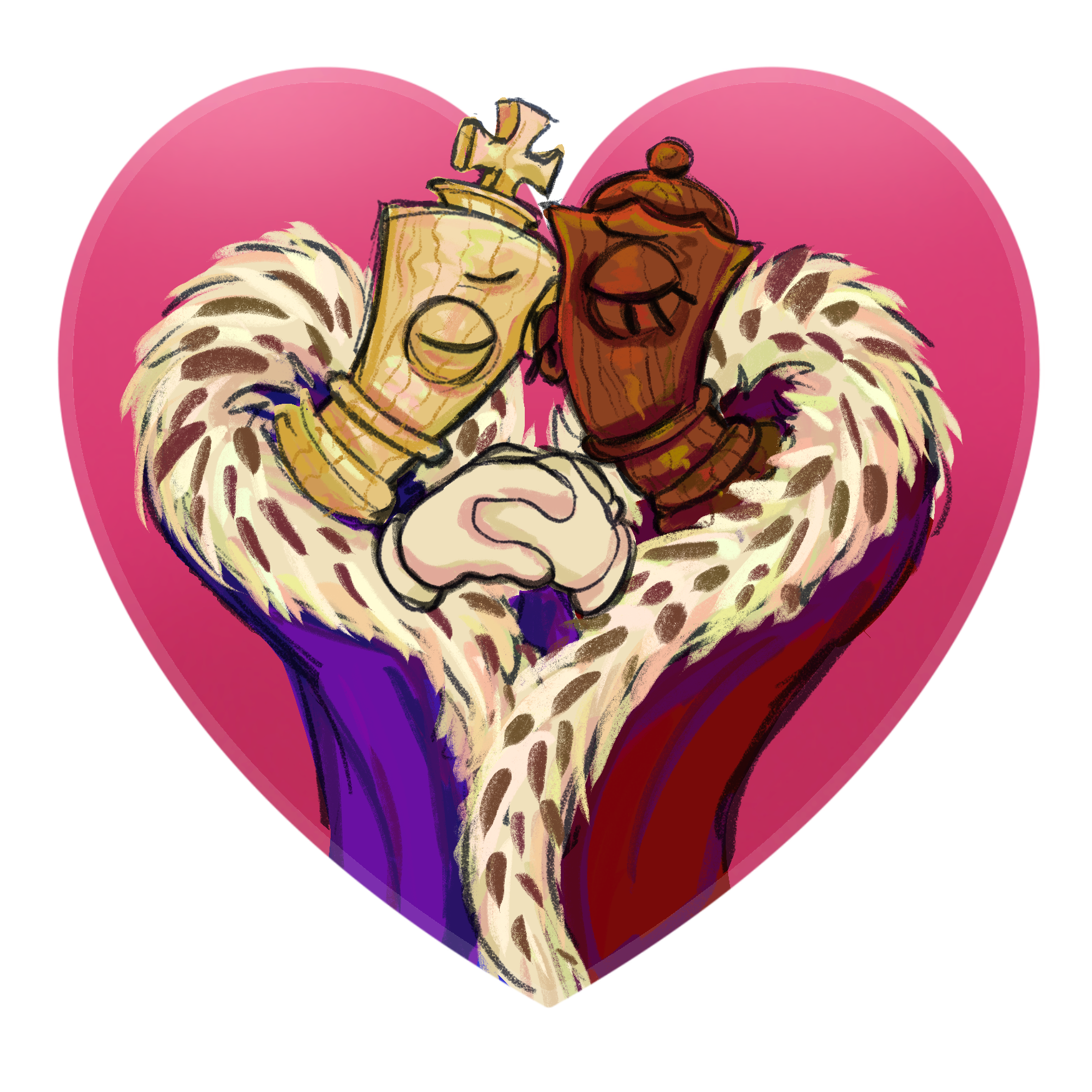 Checkmate Heart Sticker