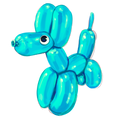 Aqua Balloon Dog Sticker