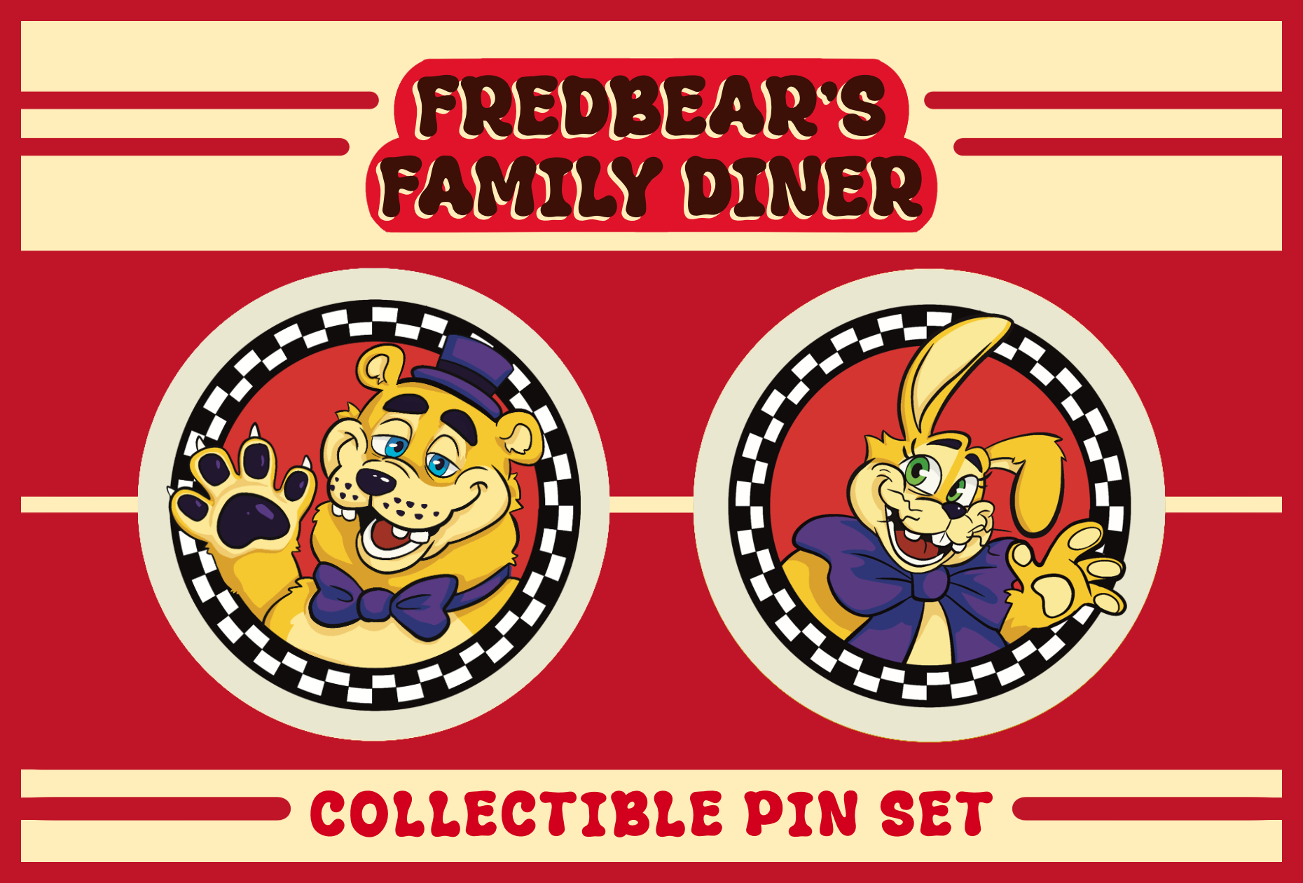 Fredbear’s Family Diner Pin Set