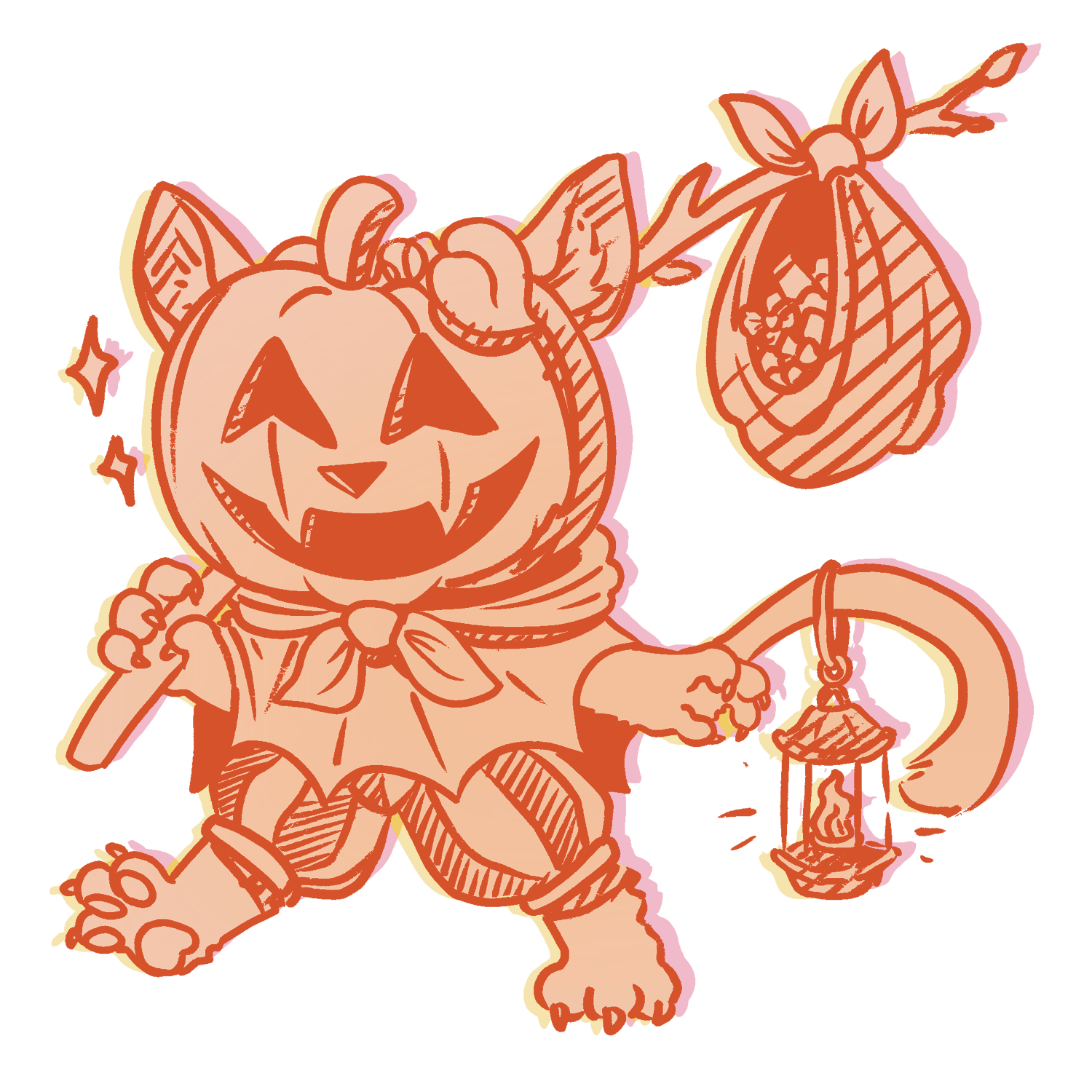 Halloween Kitty Sticker